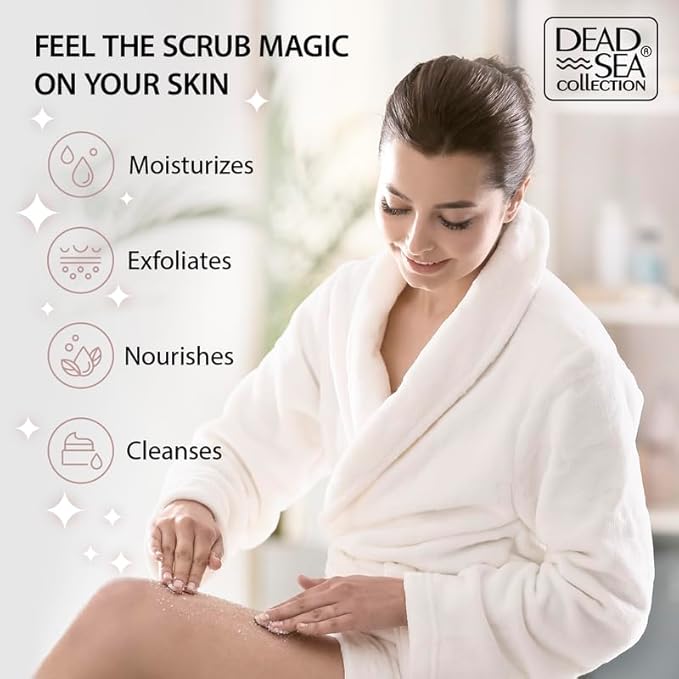 Dead Sea Collection Apple Cinnamon Salt Scrub β Exfoliating Body Scrub for Women β Moisturizing and Nourishing Skin β with Pure Oils and Dead Sea Minerals (23.28 Oz)