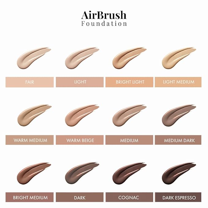 MagicMinerals AirBrush Foundation Set by Jerome Alexander β 3pc Set Includes AirFinish, Foundation and Kabuki Brush - Spray Makeup with Anti-aging Ingredients for Smooth Radiant Skin (Medium)