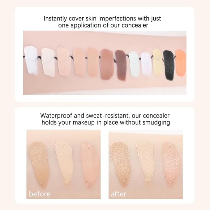 Mallofusa Single Color Face Makeup Concealer Foundation Palette Creamy Moisturizing 0.49oz (Purple)