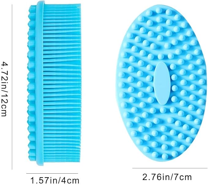 Silicone Body Scrubber Multipurpose Silicone Loofah Exfoliating Bath Brush Comfortable Silicone Body Scrubbers for Use in Shower Silicone Massage Brush for Women Men Daily Use