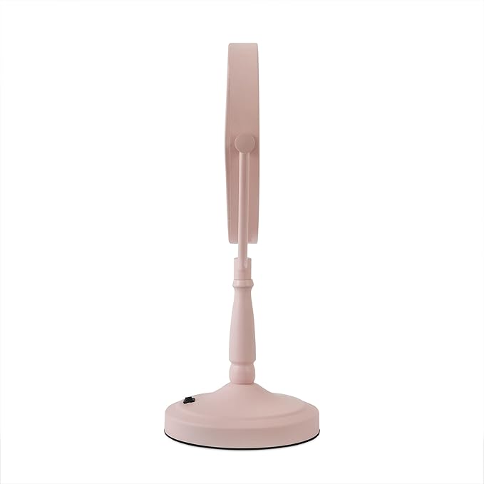 Zadro 9" Round LED Makeup Mirror with Lights and Magnification 5&10X/1X AA Battery Operated Swivel Lighted Makeup Mirror
