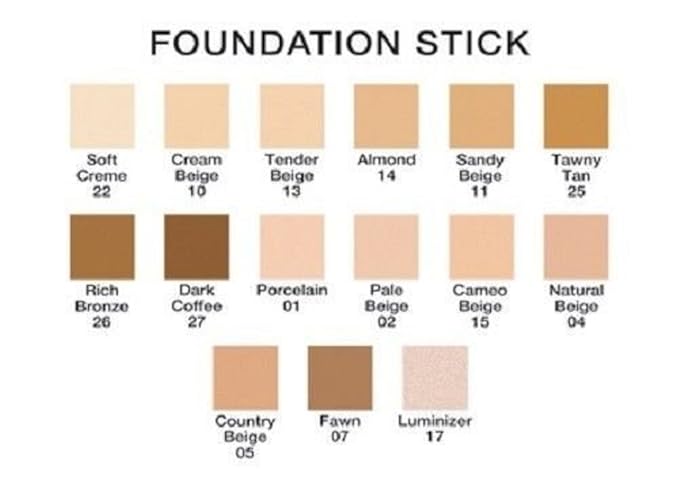Foundation Stick Broad Spectrum SPF 15 - Creme Foundation Full Coverage Makeup Base - Goes On Creamy And Transforms to A Matte Powder Finish -Great For All Skin Types (Natural Beige)