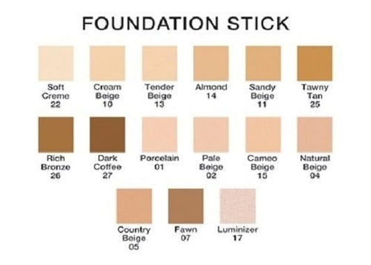 Foundation Stick Broad Spectrum SPF 15 - Creme Foundation Full Coverage Makeup Base - Goes On Creamy And Transforms to A Matte Powder Finish -Great For All Skin Types (Natural Beige)