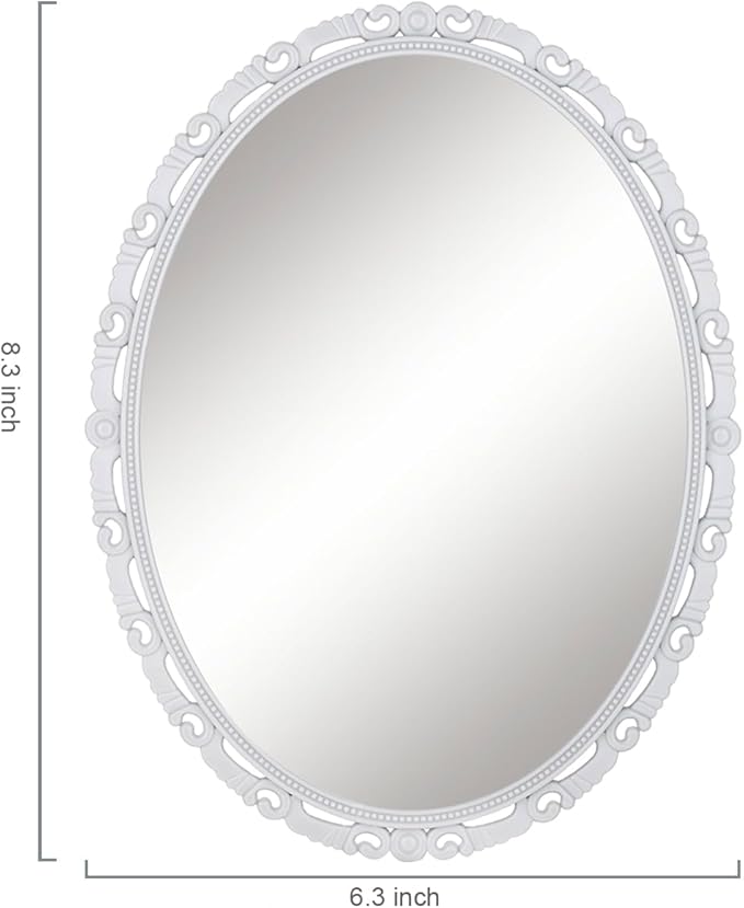 Magnetic Locker Mirror, 5"x7"Real Glass Small Mirrors for Locker with Magnetic Backing, for School Locker, Bathroom, Household Refrigerator, Locker Accessory, Workshop Toolbox or Office Cabinet(Gray)