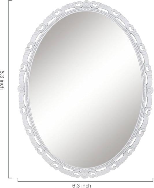 Magnetic Locker Mirror, 5"x7"Real Glass Small Mirrors for Locker with Magnetic Backing, for School Locker, Bathroom, Household Refrigerator, Locker Accessory, Workshop Toolbox or Office Cabinet(Gray)