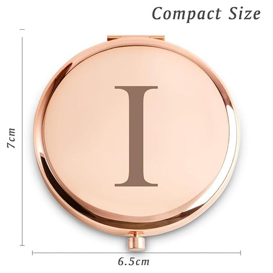 Personalized Gifts for Women Girls, Initial Compact Mirror, Unique Mothers Day Birthday Gifts for Friends Mom Wife Grandma Sister Daughter, 2025 Graduation Gifts for Her College Medical High School