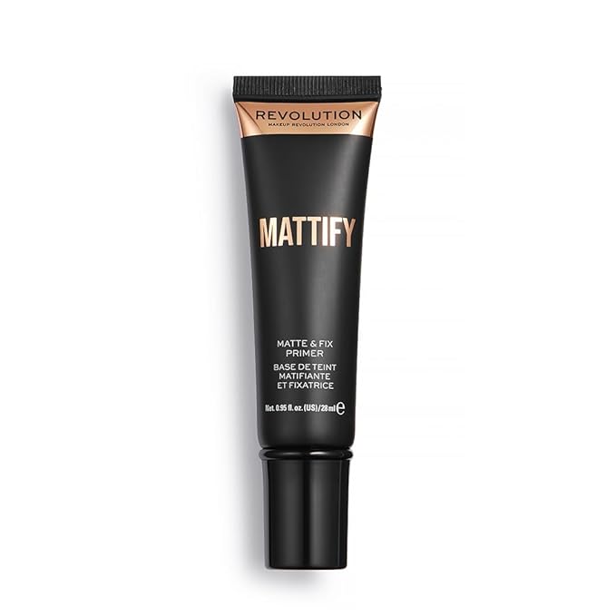 Makeup Revolution Mattify Matte and Fix Face Primer, Lightweight & Translucent Formula, for a Smooth Complexion, Vegan & Cruelty-Free, 0.94 Fl Oz