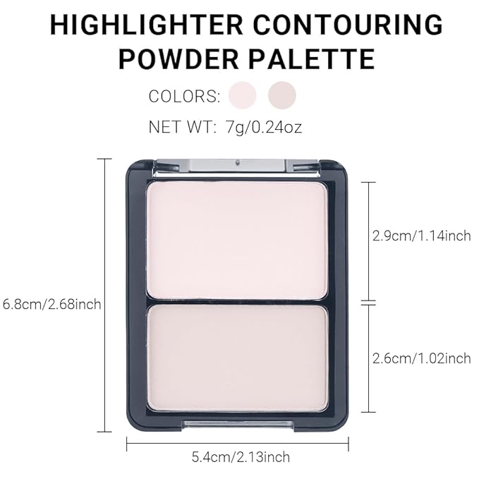 3 IN 1 Brown Nude Face Highlight Bronzer Powder Palette for Face Cheeks Contour Brightening, Buildable Matte Coverage Natural Makeup,Ultra Sculpt Nose Shadow Eyeshadow Primer-Pink