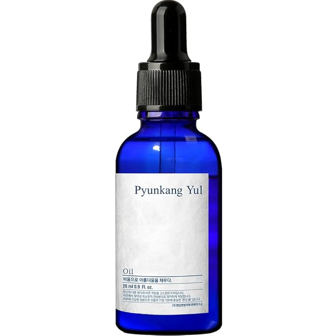 Pyunkang Yul PKY Facial Oil for All Skin Types - 100% Natural Vitamin E From Shea Butter, Pure Vitamin C from Lemon & Bergamot, Lavender & Rosemary Leaf Oil Calm Irritated Skin 0.9 Fl. Oz