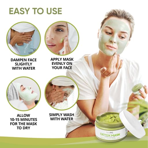 Teami Detox Face Mask for Hydraiting,Stick Mask Alternative Moisturizing & Purifying, Blackhead Remover Green Tea Mask Cleanse Mask reduces Acne & oil, Pore Minimizer Clay Mask for All Skin Types