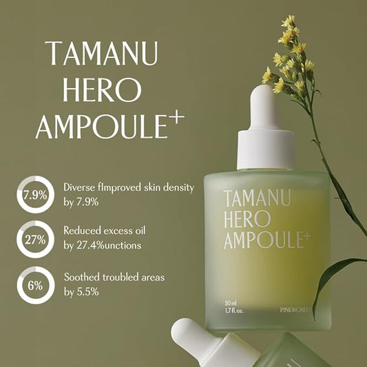 PINKWONDER Tamanu Hero Ampouleโบ 1.69oz (50ml), 50,000ppm Tamanu Oil for Soothing