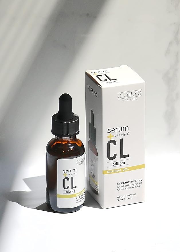 CLARA'S NEW YORK 7X Collagen Facial Serum with Ceramide, Hyaluronic Acid & Vitamin E β Firming, Hydrating, Anti-Aging Face Serum β 30ml / 1 fl oz β Made in USA