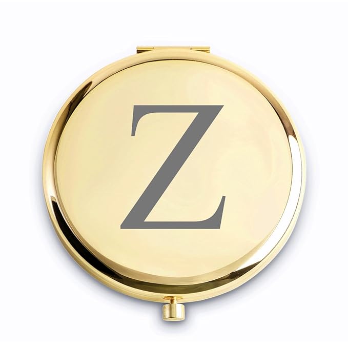 Personalized Gifts for Women Girls, Initial Compact Mirror, Unique Mothers Day Birthday Gifts for Friends Mom Wife Grandma Sister Daughter, 2025 Graduation Gifts for Her College Medical High School