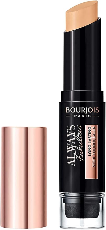Bourjois Always Fabulous 24 Hour 2-in-1 Foundation and Concealer Stick with Blender, 210 Light Beige