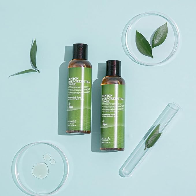 BENTON Deep Green Tea Toner - 150ml (5.07 fl.oz) for Face, Sensitive & Oily Skin
