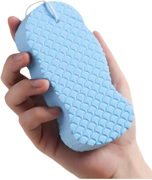 4pcs Exfoliating Bath Sponges, Body Exfoliating Scrubber,Soft Bath Shower Sponge for Removing Dead Skin(Pink&Blue&White &Gray)