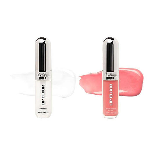 Sacheu Lip Elixir Nourishing and Hydrating Lipgloss β Moisturizing Plumping Lip Gloss Enriched with Collagen, Non-Sticky Lip Color Smooth High-Shine Finish, Vegan & Cruelty-Free, Clear & Sheer Pink