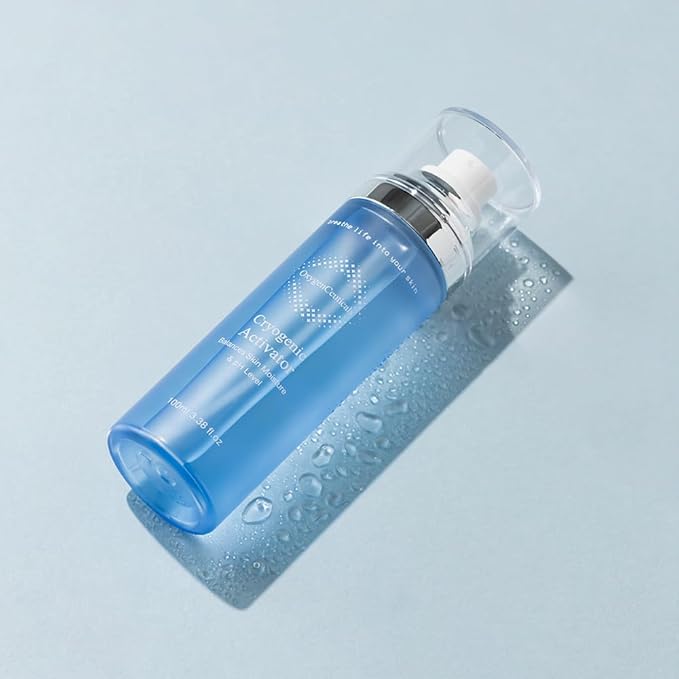 Cryogenic Activator (100ml / 3.38oz) β Facial Mist Toner for Hydrating, Soothing, and Cooling, Naturally Derived Deep Sea Water with Pure Oxygen, Suitable for All Skin Types