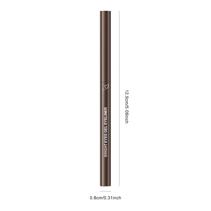 KYDA 2 Pcs Brown Gel Eyeliner Pencil - Super Soft and Smooth Glide With High Pigment Buildable Formula, Lasting Waterproof Colored Pen