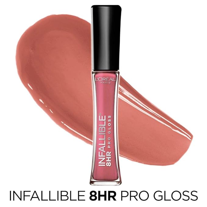 L’Oréal Paris Makeup Infallible 8 Hour Hydrating Lip Gloss, Sunset, 0.5 Ounce (Pack of 2)