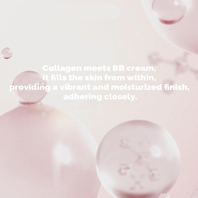 Collagen BB Cream with Zinc Oxide & Titanium Dioxide β Lightweight Daily Korean BB Cream for Moisture Balance, Natural Coverage & Skin Comfort (1.69 fl.oz.)