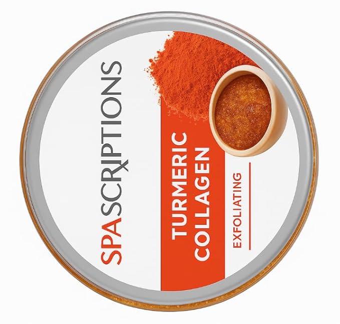Turmeric & Collagen Body Scrub with Brown Sugar & Vitamin E β Exfoliating Scrub for Glowing Skin β Deep Cleansing, Polishing & Softening Formula β Natural Skincare for Body & Face (21 oz, Turmeric)