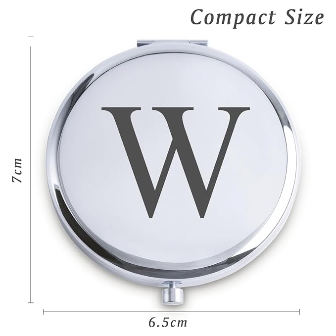 Personalized Gifts for Women Girls, Initial Compact Mirror, Unique Mothers Day Birthday Gifts for Friends Mom Wife Grandma Sister Daughter, 2025 Graduation Gifts for Her College Medical High School
