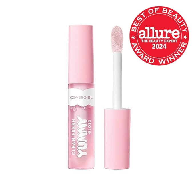 COVERGIRL Clean Fresh Yummy Lip Gloss, Sheer, Natural Scents, Vegan Formula - LetΓ’β¬β’s Get Fizzical
