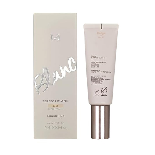 lightness & Brightening Makeup for MISSHA M Perfect Blanc BB Creams(1.35fl.oz.), No.22 Beige