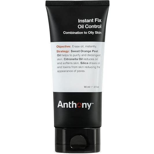Anthony Instant Fix Oil Control for Men β Mattifying Lotion for Oily Skin β Moisturizer and Pore Minimizer Instantly Eliminates Shine β 3 Fl Oz