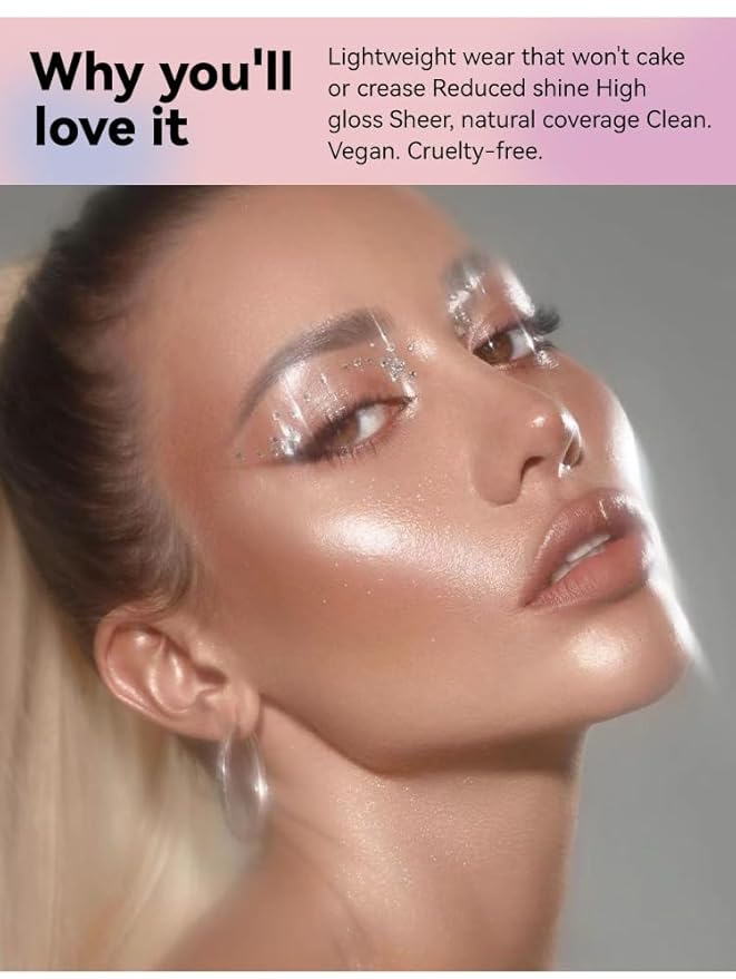 Oil Control Loose Powder, Translucent Setting Powder, Long-Lasting Shimmer, Lightweight Face Powder for Women, Polvo TraslΓΊcido Maquillaje (01#, 1pc)