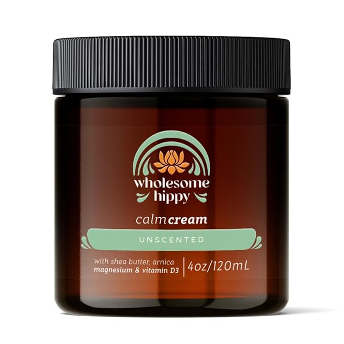 Calm Cream β Unscented Body Butter with Magnesium, Vitamin D3, Shea, Arnica & Turmeric β Vegan Hydrating Moisturizer for Sensitive Skin & Self-Care β 4oz