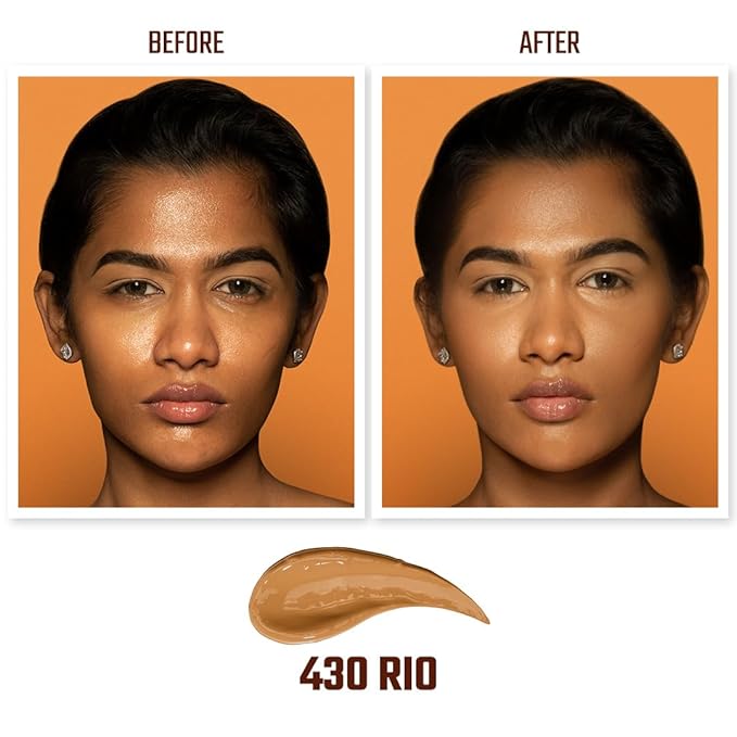 Juvia's Place I Am Magic Natural Radiance Foundation - 430Rio - Full Coverage Liquid Foundation Makeup for Dry, Mature, Aging, and Combination Skin - Lightweight Longwear Base with Radiant Finish