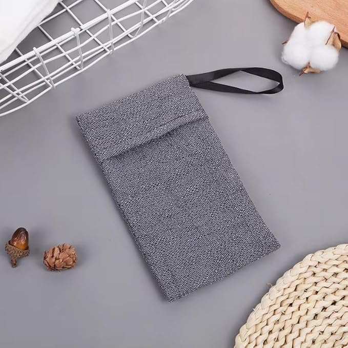 Soap Saver Bag Exfoliating Soap Pouch Bubble Foam Net Bag Sponge Facial Cleaning Soap Bags Foaming Bar Soap Pouches for Bath Shower(Grey)