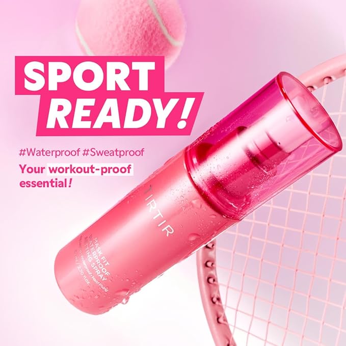TIRTIR Waterproof Setting Spray β 24 Hour Long Lasting Fix, Sweatproof Water Resistant Makeup Finisher β Ethanol Free, Semi Matte Finish for Oily Skin β Korean Makeup Fixer