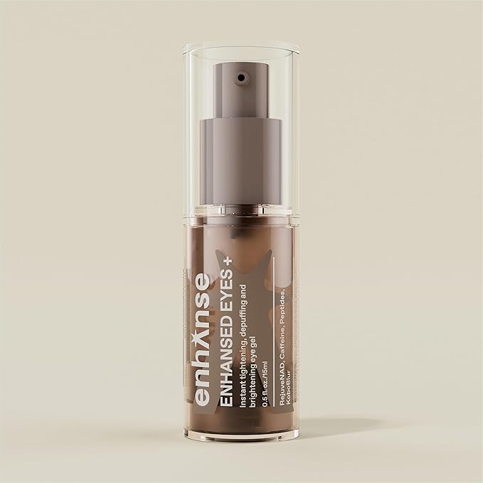 Under Eye Gel for Men, Caffeine Eye Cream, Peptides, RejuveNAD, Instant Tightening, Brightening, Depuffing for Under Eye Bags, Blurs Fine Lines and Dark Circles, 0.5 Fl Oz