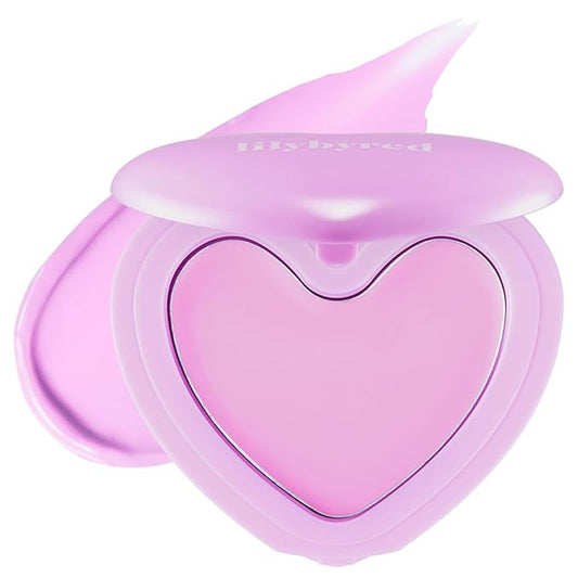 lilybyred Luv Beam Cheek Balm | Heart-Shaped Korean Cream Blush, Semi-Matte Finish, Long-Lasting, Blendable & Buildable, Soft Creamy Texture, Lightweight, Natural Flush (05 Cheeky Lavender)