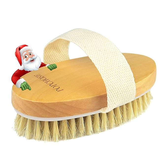POPCHOSE Dry Brushing Body Brush and Shower Brush with Soft & Stiff Bristles