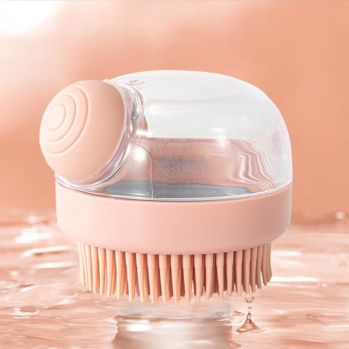 Shower Brush for Body - Silicone Cradle Cap Brush - 2-in-1 Soft Bath with Bubbler 2PCS
