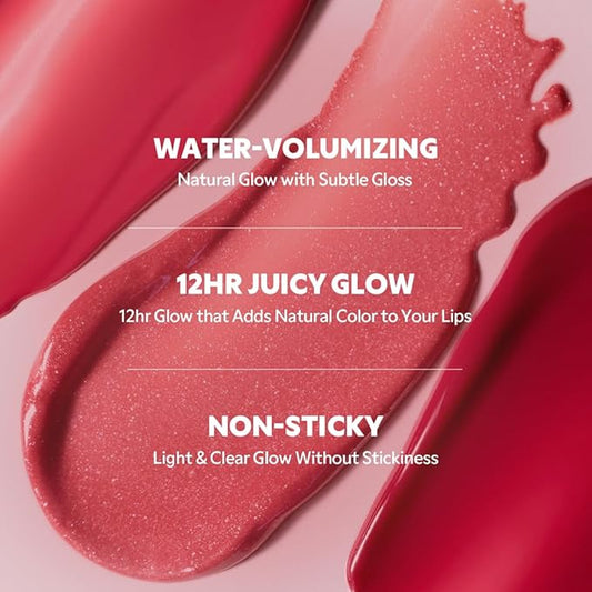TIRTIR [*Mini Size Waterism Tinted Lip Gloss #03 Sand Mond, 0.06 Fl Oz β Kiss Ready Lipgloss, 12H Long Lasting Non Sticky Natural Tinted Glow Korean Multiuse Cheek and Lip Tint for Women gift