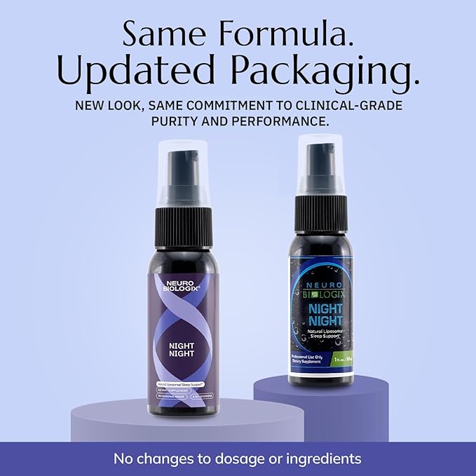 Night Night Liposomal Spray β Non-Habit-Forming Sleep Supplement with Melatonin & GABA - Fast-Absorbing Sleep Spray to Promote Rest, Relaxation & Positive Mood - Allergen-Free & Vegan