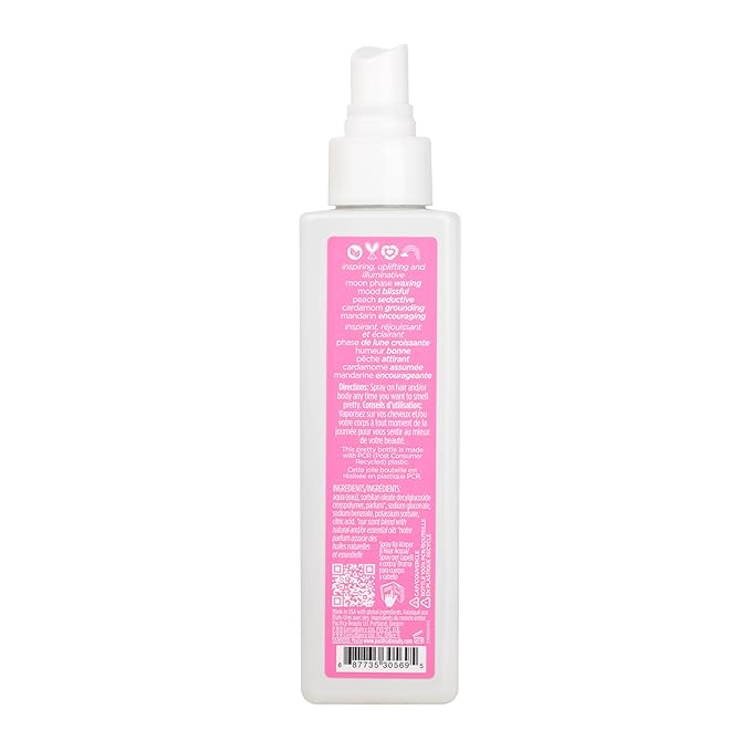 Pacifica Hair Perfume & Body Fragrance Spray Mist β Sunrise Moon with Peach, Cardamom & Mandarin β Alcohol-Free, Vegan & Cruelty-Free, 6.5 oz