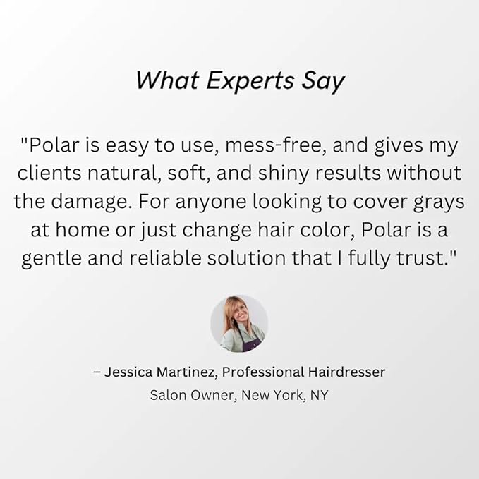 Polar Haircare - Purple Hair Dye Shampoo for Gray Hair for Women & Men - Natural Semi Permanent Vegan Hair Color Shampoo - Ammonia-Free Gray Hair Shampoo for Woman - 3-in-1 Gray Coverage 6.76 Fl Oz