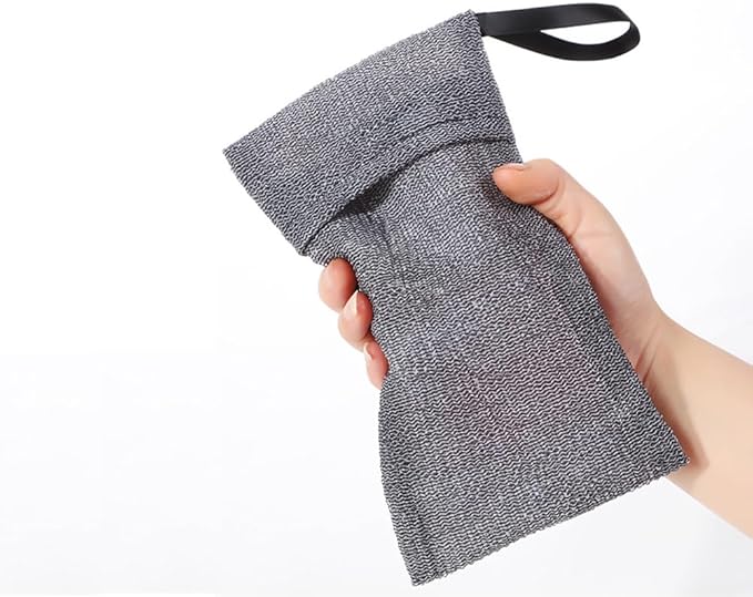 Soap Saver Bag Exfoliating Soap Pouch Bubble Foam Net Bag Sponge Facial Cleaning Soap Bags Foaming Bar Soap Pouches for Bath Shower(Grey)
