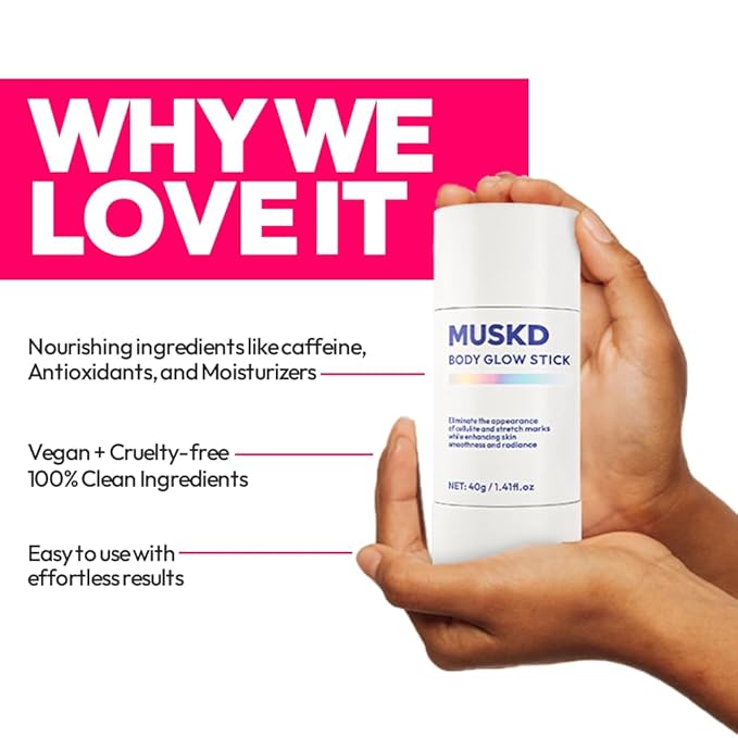 Body Glow Stick - Retinol Body Cream, Body Glow Wand, Body Lotion for Dry Skin - Vitamin E & Antioxidants for Hydration - 40g / 1.41 fl oz