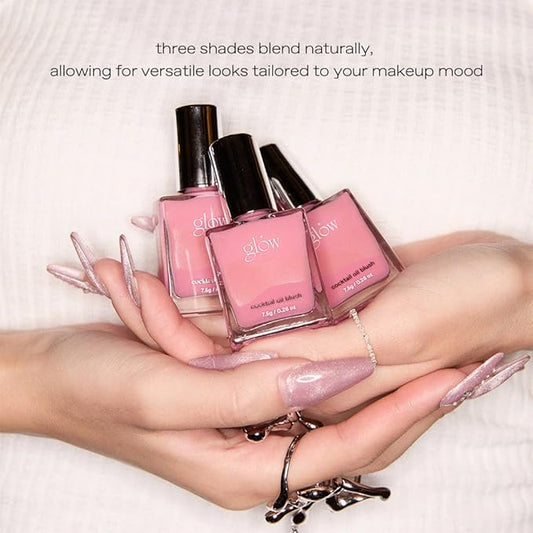 glow cocktail oil blush #purpleflame : Vegan-Free, Cruelty Free, All-day clear, radiant oil blush, 2.7 oz