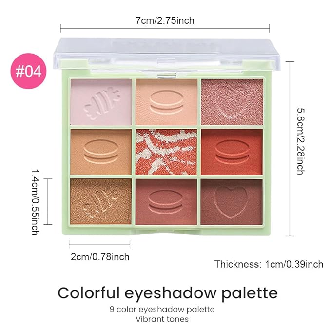 9Colors Eyeshadow Palette, Green Eye Enhancers Magic EyeShadow Palette, Glitter Shimmer Sparkly Eye Shadow Makeup, Velvety Pigmented Creamy Long Lasting Waterproof Naturing-Looking Women Girls