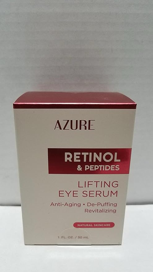 AZURE Retinol & Peptides Lifting Eye Serum - Anti Aging, De-Puffing & Revitalizing Dark Circle Corrector - Reduces Wrinkles, Fine Lines & Under Eye Bags - Skin Care Made in Korea - 30mL - 2 pack.