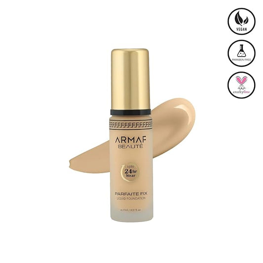 Armaf BeautΓ© Parfaite Fix Liquid Foundation Makeup - Water Resistant, Lasts Up To 24 Hours | Natural, 27 ml/0.91 fl.oz