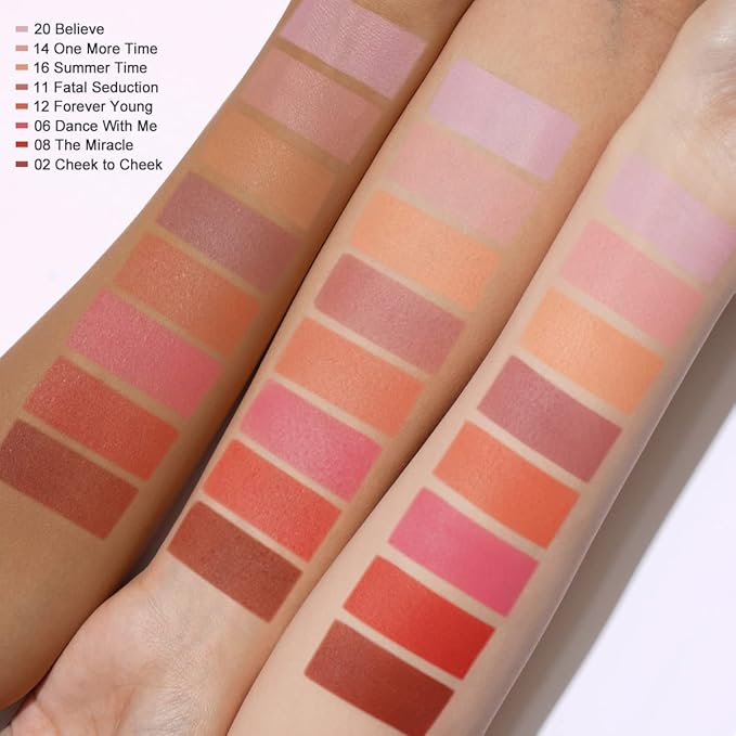 Oulac Matte Blush| Highly Pigmented Powder| Natural Matte Glow| Cruelty-Free Blush with Rose Oil| 08 The Miracle 4.8g